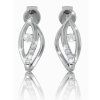 Elegant diamond stud earrings in 14K white gold