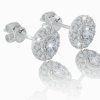 Delicate diamond earrings in 14K white gold