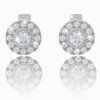 Delicate diamond earrings in 14K white gold