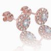 Fine diamond earrings in red 14K gold
