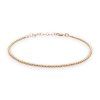 Red gold ball bracelet, 14K
