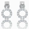 Diamond minimalist earrings in 14K white gold