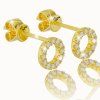 Diamond minimalist earrings in 14K yellow gold