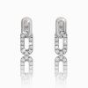Designer diamond earrings in 14K white gold