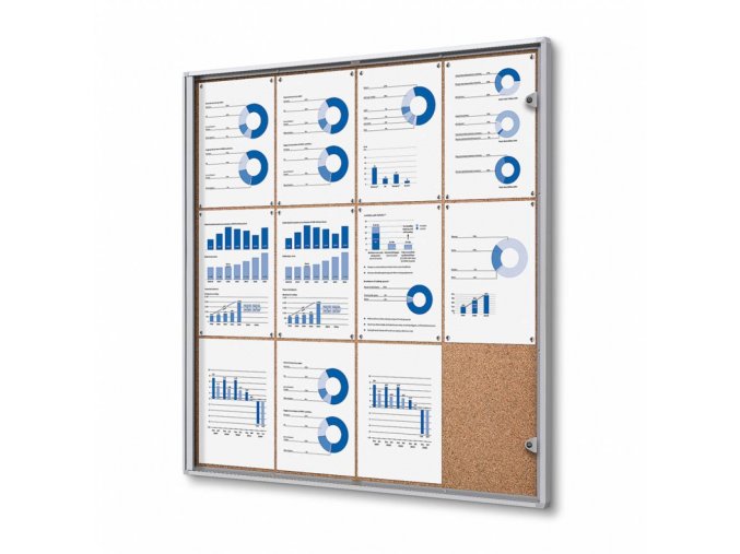 Interiérová vitrína 12xA4 SCXSC12XA4  korek