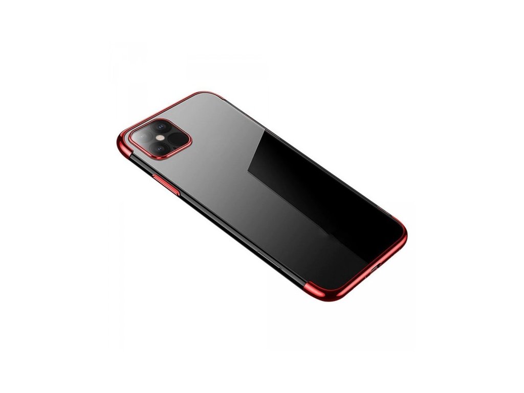 4232 silikonove pouzdro s barevnym rameckem pro iphone 12 mini cerveny