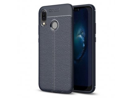 Litchi Pattern flexibilní kryt TPU pro Huawei P20 Lite, modré