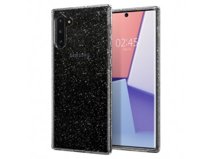 Samsung Galaxy Note 10 N970, obal na mobil Spigen Liquid Crystal Glitte, barva černa.