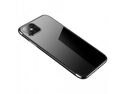 Silikonové pouzdro s barevným rámečkem pro iPhone 12 mini, černý