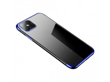 Silikonové pouzdro s barevným rámečkem pro iPhone 12 mini, modrý