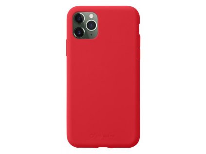 Apple iPhone 11 Pro , ochranný silikonový kryt CellularLine SENSATION, červený