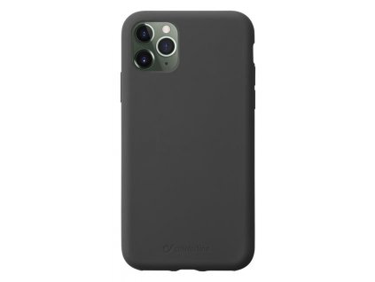 Ochranný silikonový kryt CellularLine SENSATION pro Apple iPhone 11 Pro, černý