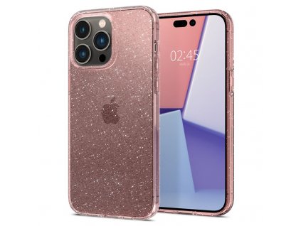 6732 spigen liquid crystal glitter rose quartz kryt pro iphone 14 pro max