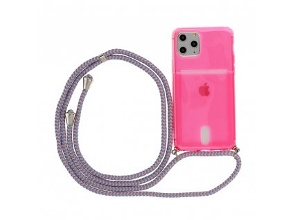 6816 strap fluo pouzdro pro iphone 11 ruzove