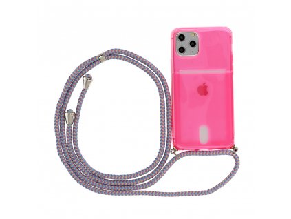 Strap Fluo pouzdro pro iPhone 11, růžové