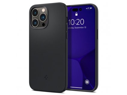 6987 spigen silicone fit magsafe pouzdro pro iphone 14 pro max black