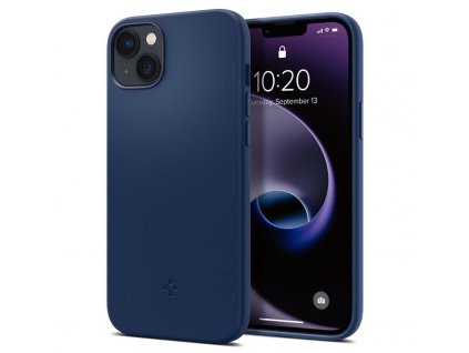 7671 spigen silicone fit magsafe kryt pro iphone 14 navy blue