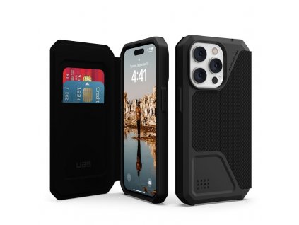 7695 uag metropolis folio pouzdro pro iphone 14 pro kevlar black