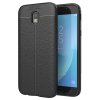 Litchi Pattern flexibilní kryt TPU pouzdro pro Samsung Galaxy J7 2017 J730, černé