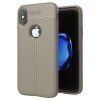 Litchi Pattern flexibilní kryt TPU pouzdro pro iPhone XS / X šedé