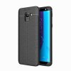 Litchi Pattern flexibilní kryt TPU pro Samsung Galaxy J6 J600 2018, černé
