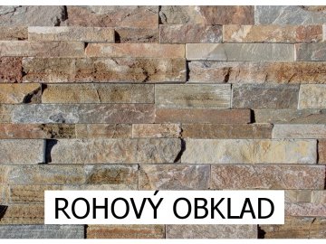 Přírodní kámen WALLSTONE Q025 Quartzite Yellow rustikal rohový prvek