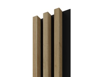 Dřevěná lamela LINEA SLIM 3 - dub / černá