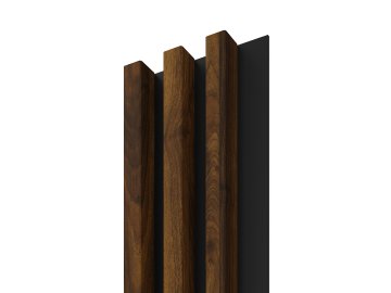 Dřevěná lamela LINEA SLIM 3 - ořech / černá