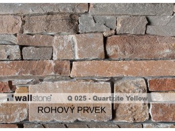 Přírodní kámen WALLSTONE Q025 Quartzite Yellow rohový prvek