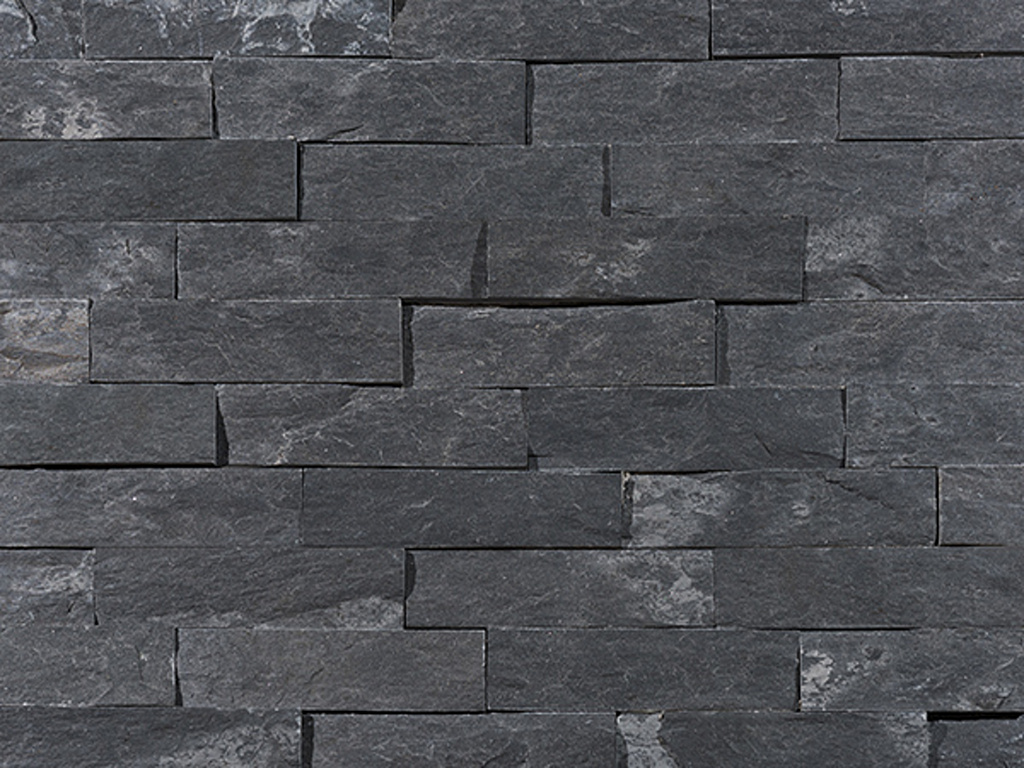 Přírodní kámen WALLSTONE N3003 Black Slate lepený 55x15cm cena za balení