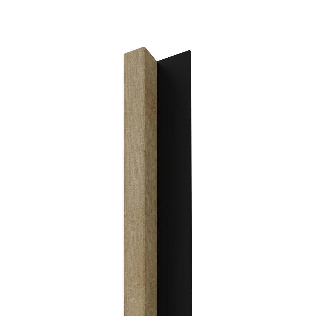 Dřevěná lamela LINEA SLIM 1 - dub / černá 265x5,4x3 cm cena za balení