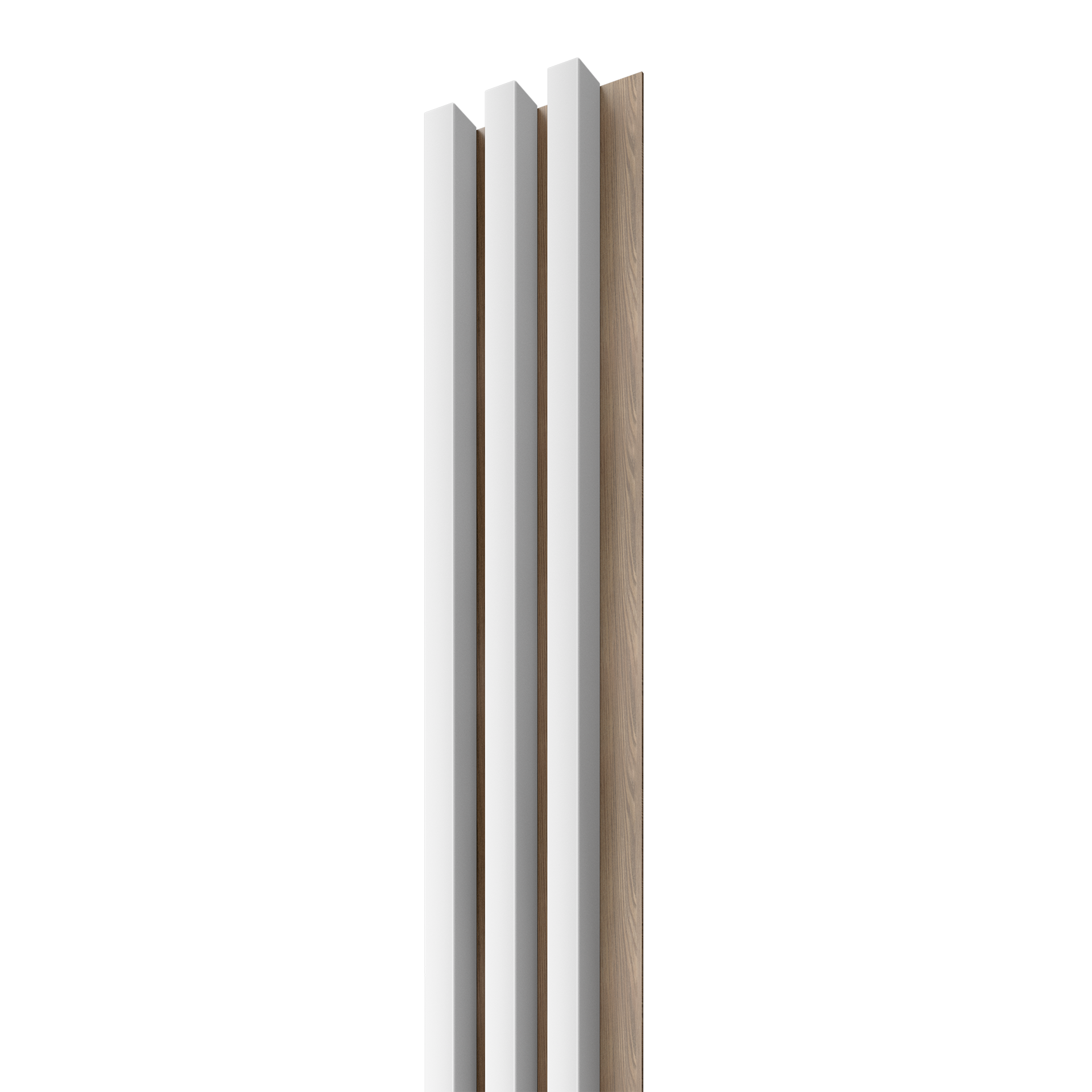 Dřevěná lamela LINEA 3 - bílá / dub 2750 x 176 x 40 mm cena za balení