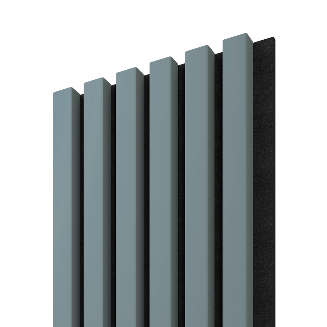 Dřevěná lamela ACOUSTIC LINE 6 - kouřová modrá / černá 2650 x 245 x 22 mm cena za balení