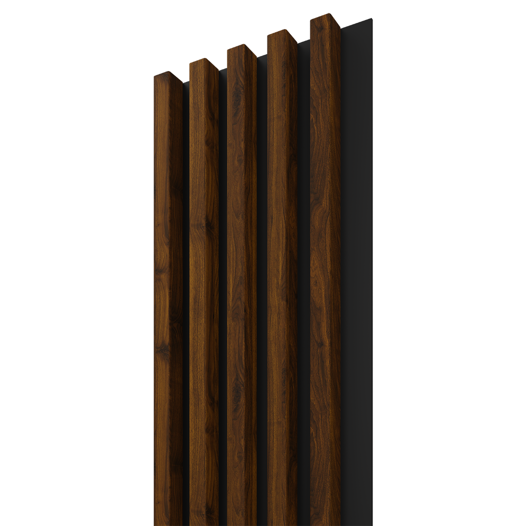 Dřevěná lamela LINEA COMFORT 5 - ořech / černá 265x24,6x3 cm cena za balení