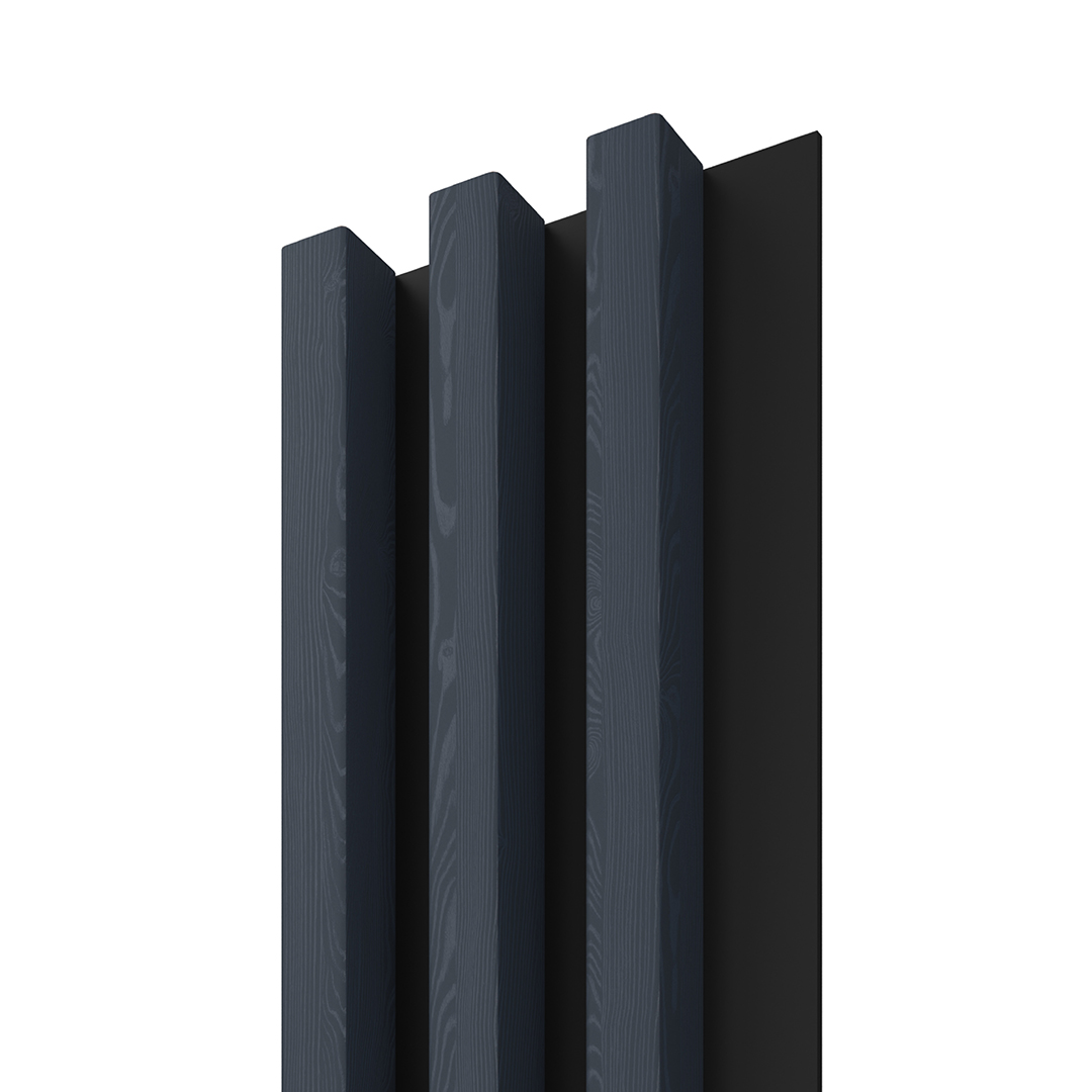 Dřevěná lamela LINEA SLIM 3 - modrá / černá 265x15x3 cm cena za balení
