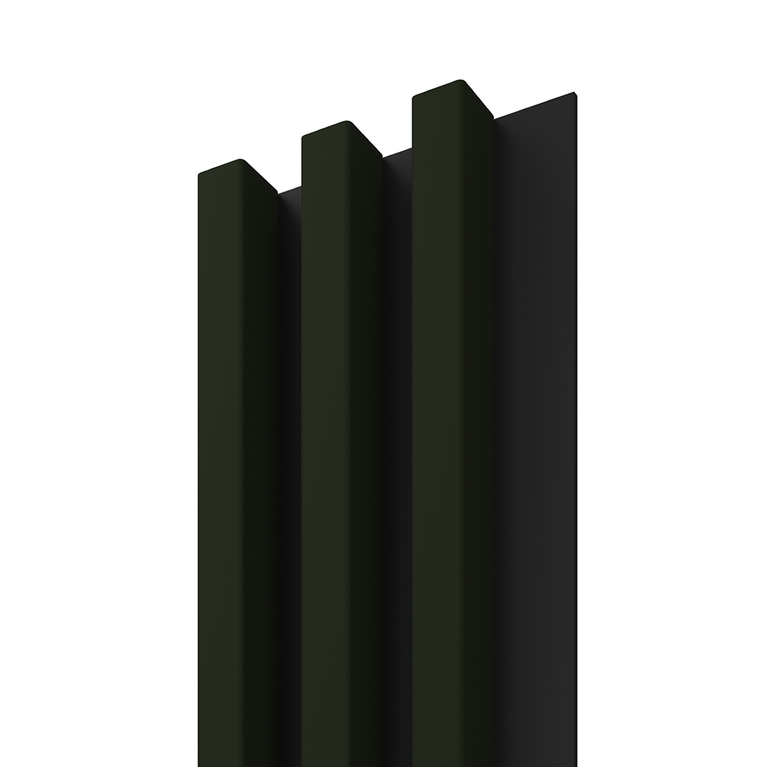 Dřevěná lamela LINEA SLIM 3 - zelená / černá 265x15x3 cm cena za balení