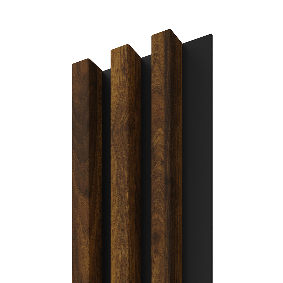 Dřevěná lamela LINEA SLIM 3 - ořech / černá 265x15x3 cm cena za balení