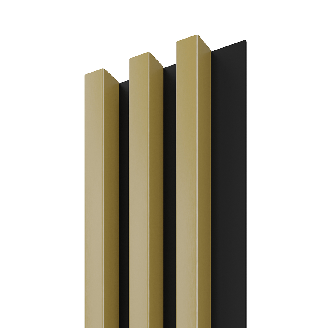 Dřevěná lamela LINEA SLIM 3 - zlatá / černá 265x15x3 cm cena za balení