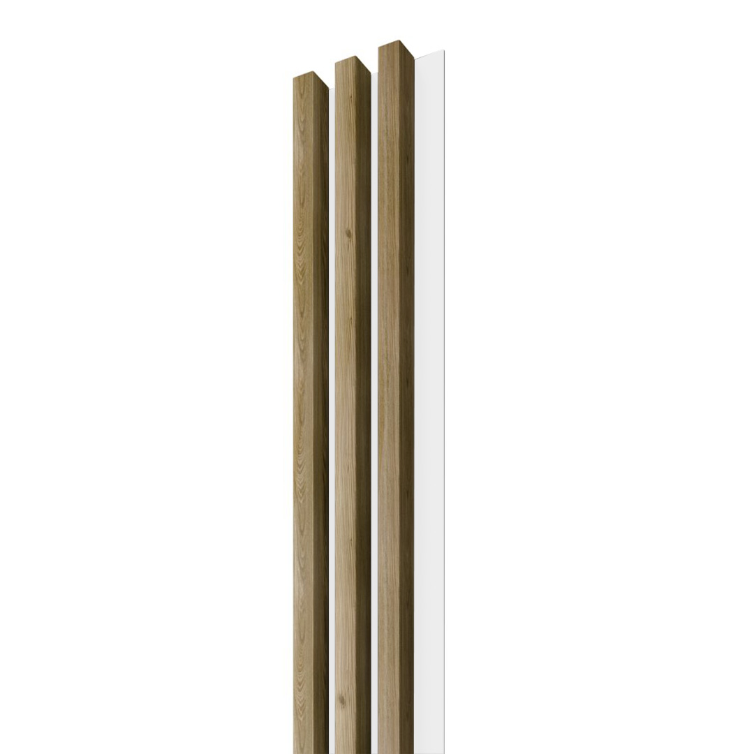Dřevěná lamela LINEA 3 - dub / bílá 2750 x 176 x 40 mm cena za balení
