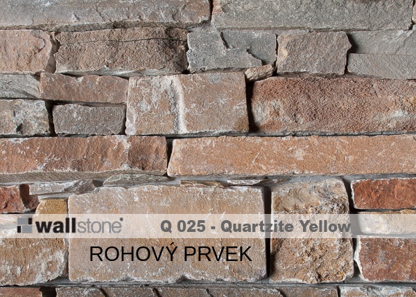 PŘÍRODNÍ KÁMEN WALLSTONE Q025 QUARTZITE YELLOW ROHOVÝ PRVEK cena za balení