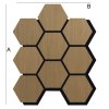 Akustický panel Hexagon 79,8×66 cm - Dub hnědý