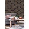 Akustický panel Hexagon 79,8×66 cm - Ořech tmavý