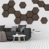Akustický panel Hexagon 79,8×66 cm - Ořech tmavý
