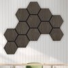 Akustický panel Hexagon 79,8×66 cm - Ořech tmavý