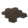 Akustický panel Hexagon 79,8×66 cm - Ořech tmavý