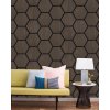 Akustický panel Hexagon 79,8×66 cm - Ořech tmavý