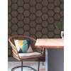 Akustický panel Hexagon 79,8×66 cm - Ořech tmavý