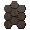 Akustický panel Hexagon 79,8×66 cm - Ořech tmavý