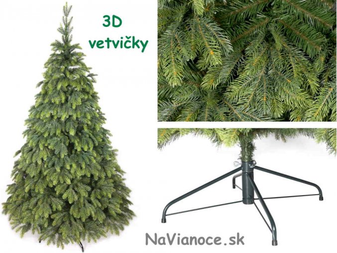 vianočné stromčeky jedle 3d ihličie