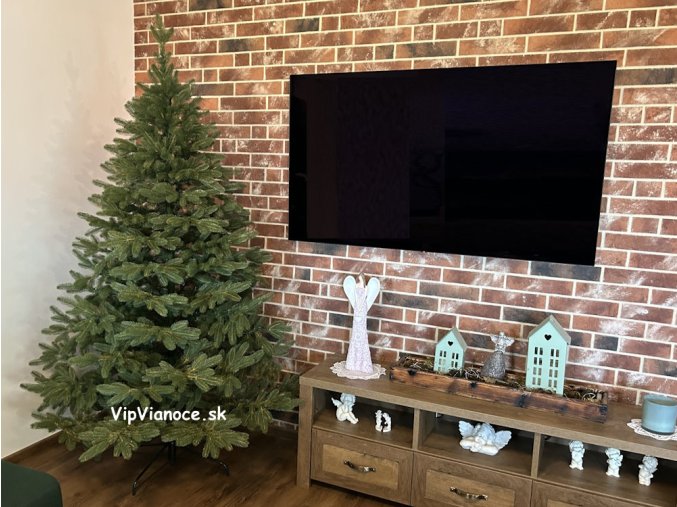 jednofarebny umely vianocny stromcek cely full z 3d ihlicia 180 cm